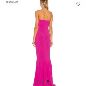 COPY - Only worn once. Norma kamali hot pink strapless gown